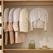 衣類カバー ショートタイプ 単品 1枚 ほこりよけカバー 衣服 ショルダーカバー 肩掛け 吊り下げ衣類 洋服カバー 防汚 防塵 吊るし収納 クローゼット 日用雑貨