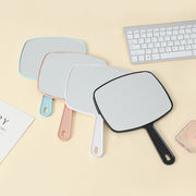 手鏡 ハンドミラー スクエア型 四角形 手持ち 大きめ 単色 シンプル かわいい メイク道具 化粧 レディース 女性 婦人