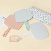 手鏡 ハンドミラー スクエア型 四角形 手持ち 大きめ 単色 シンプル かわいい メイク道具 化粧 レディース 女性 婦人