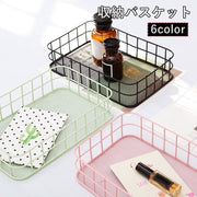 収納バスケット 収納ボックス 収納かご 日用品雑貨 小物入れ トレイ 化粧品 コスメ アクセサリー 大容量 シンプル 整理整頓 便利