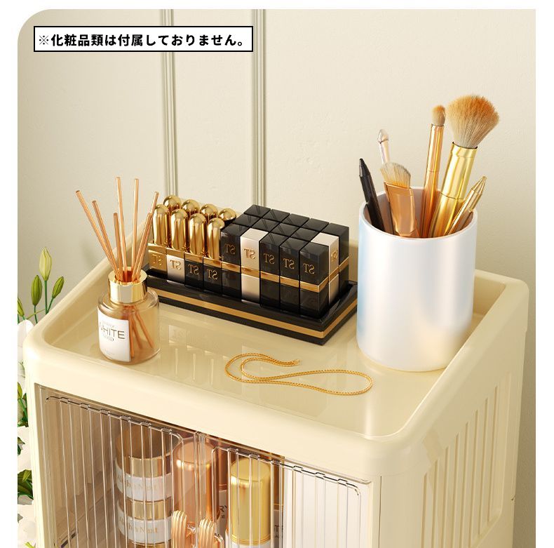 メイクボックス 3段 3層 コスメボックス 化粧品収納 折りたたみ式 商品画像3