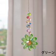 サンキャッチャー 多面的 水晶風 吊り下げ 装飾 飾り インテリア小物 インテリア雑貨 花 フラワー ひまわり 向日葵 キラキラ 輝く 開運アイテム 運気 幸運 カーテン 窓 玄関 バルコニー 風水グッズ おしゃれ かわいい 透明