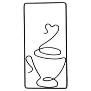 ワイヤーアート ウォールアート 壁飾り 壁面 装飾 インテリア カフェ コーヒー リビング かわいい おしゃれ デコレーション