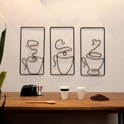 ワイヤーアート ウォールアート 壁飾り 壁面 装飾 インテリア カフェ コーヒー リビング かわいい おしゃれ デコレーション