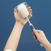 グラススポンジ キッチンスポンジ 柄付き ロング ボトル洗い コップ 水筒 哺乳瓶 タンブラー 吊り下げ 洗浄用品 キッチン用品