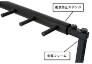 ギタースタンド 3本用 ベーススタンド 折りたたみ 仕切り 組み立て 説明書付き アコースティックギター エレキギター 簡単設置 楽器 ディスプレイ