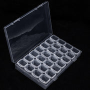 アクセサリーケース 28マス 小物入れ 収納ケース 小分け 仕切り 蓋付き クリア 透明 パーツ 部品 収納 ピアス イヤリング 指輪 手芸 DIY ハンドメイド 整理 整頓
