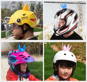 自転車用アクセサリー ヘルメットアクセサリー 子供 王冠 クラウン 吸盤付き 取り付け簡単 可愛い かわいい おしゃれ ユニーク