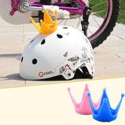 自転車用アクセサリー ヘルメットアクセサリー 子供 王冠 クラウン 吸盤付き 取り付け簡単 可愛い かわいい おしゃれ ユニーク