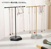 アクセサリースタンド ディスプレイスタンド インテリア小物 アクセサリー用品 T字 T型 大理石風 吊り下げ ジュエリー ネックレス ピアス イヤリング ブレスレット 指輪 リング 引っ掛け