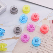 プラスチックボビン 下糸ボビン 50個セット 手芸グッズ ミシン小物 厚型用 透明 クリアカラー ハンドクラフト 裁縫 洋裁