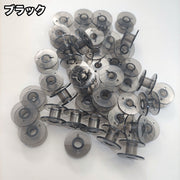 プラスチックボビン 下糸ボビン 50個セット 手芸グッズ ミシン小物 厚型用 透明 クリアカラー ハンドクラフト 裁縫 洋裁