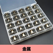 ミシンボビン 糸巻き 25個 25マス クリアケース付き 収納ボックス 手芸用品 洋裁 裁縫 ハンドメイド 手作り DIY 整理整頓 保管 コレクション 便利 コンパクト スタイリッシュ シンプル