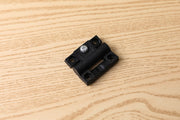 フラットトルクヒンジ 2個セット ストップ 蝶番 平蝶番 ミニ 小型 静音 角度 保持 家具 部品 パーツ 金具 DIY 補修 ブラック 黒 プラスチック