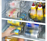 缶ストッカー 缶飲料 収納ラック 可動式 2段 缶ディスペンサー 冷蔵庫内 パントリー 手前に転がる 収納タワー 缶入りドリンク収納 整理整頓 キッチン用品 便利