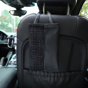 ティッシュケース 吊り下げ 車内収納 ティッシュカバー ティッシュホルダー 車載 レザー調 PU 後部座席 ヘッドレスト リボン おしゃれ かわいい スタイリッシュ カー用品 ぶら下げ 車内アクセサリー 上品 簡単取り付け