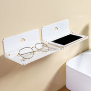 ウォールシェルフ ウォールラック 単品 折り畳み 壁掛け棚 スマホ置き 壁面収納 DIY トレー タオル置き 棚板 省スペース 収納 スリム 玄関 キッチン トイレ バスルーム 洗面所