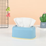 ティッシュケース ティッシュボックス ティッシュ箱 卓上 置き型 プラスチック製 シンプル ティッシュ 収納 保管 保存 リビング 寝室 洗面所 ケース ボックス 青 緑 紫 無地