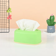 ティッシュケース ティッシュボックス ティッシュ箱 卓上 置き型 プラスチック製 シンプル ティッシュ 収納 保管 保存 リビング 寝室 洗面所 ケース ボックス 青 緑 紫 無地