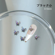 ネイルパーツ 同色同サイズ10個セット ネイルアート 蝶 立体 3D オーロラ クリア バタフライ デコレーション レジン ハンドメイド 装飾用品 アクセサリー