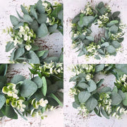 グリーンリース ナチュラルリース 造花 壁掛け 壁飾り 玄関飾り 葉っぱ フラワー インテリア 装飾品 サークル 円形 室内 室外 クリスマス 開店祝い 贈り物 プレゼント ギフト