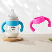 哺乳瓶ホルダー 哺乳瓶カバー 哺乳瓶ケース ベビー 幼児 赤ちゃん ハンドル 授乳用品 哺乳びん シリコン シンプル 持ち手付き かわいい おしゃれ ソフト 落下防止 保護