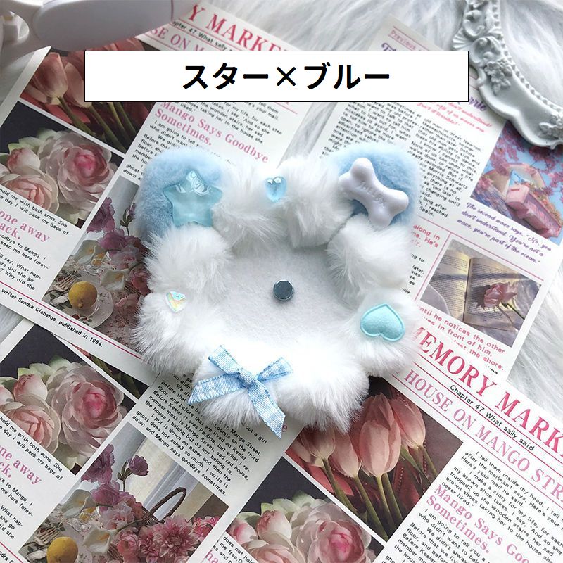 缶バッジホルダー ぬい風 缶バッジロゼット かわいい ふわふわ 缶バッチケース 商品画像3