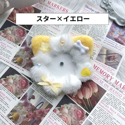缶バッジホルダー ぬい風 缶バッジロゼット かわいい ふわふわ 缶バッチケース 商品画像4