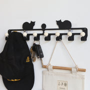 ウォールフック 壁面フック 8連 壁掛け 小物掛け 帽子掛け 収納 鹿 シカ 猫 ねこ ネコ かわいい ユニーク おしゃれ インテリア 便利 玄関 キッチン 台所 バスルーム