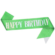 たすき カラータスキ ハッピーバースデー Happy Birthday 文字入り 誕生日 お祝い イベント パーティーグッズ 白 赤 青 黒 ホワイト レッド ブルー ブラック カラバリ豊富