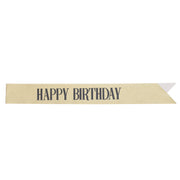 たすき カラータスキ ハッピーバースデー Happy Birthday 文字入り 誕生日 お祝い イベント パーティーグッズ 白 赤 青 黒 ホワイト レッド ブルー ブラック カラバリ豊富