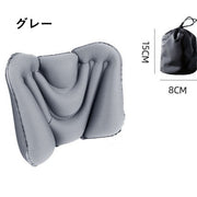 腰用エアークッション エアピロー 腰枕 機内用 携帯 持ち運び コンパクトサイズ 腰当て 空気枕 エアー 旅行 トラベル アウトドア オフィス 運転 ドライブ 長時間