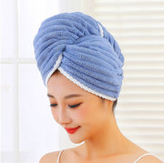 タオルキャップ ヘアドライタオル ドライキャップ ヘッドタオル 吸水 無地 時短 ボタン付き お風呂 プール 温泉 海水浴 バス用品 バス かわいい おしゃれ 便利 まとめ髪