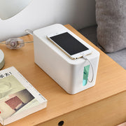 ケーブルボックス 電源タップ コード コンセント 収納 ケース 蓋付き 配線整理 配線隠し コードケース 卓上 シンプル すっきり