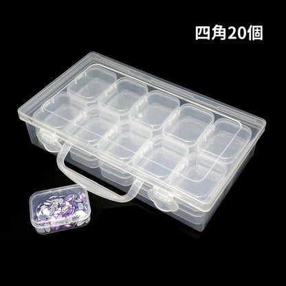 小物収納ケース 小分けケース 小物入れ 取っ手付き 持ち運び ビーズ収納 商品画像2