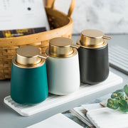 ソープディスペンサー ハンドソープ ボトル かわいい おしゃれ 陶器 ディスペンサー 手動 詰め替え ポンプ式 手洗い ハンドソープボトル 大容量 400mL 北欧 洗面所 洗面台 子供 ギフト