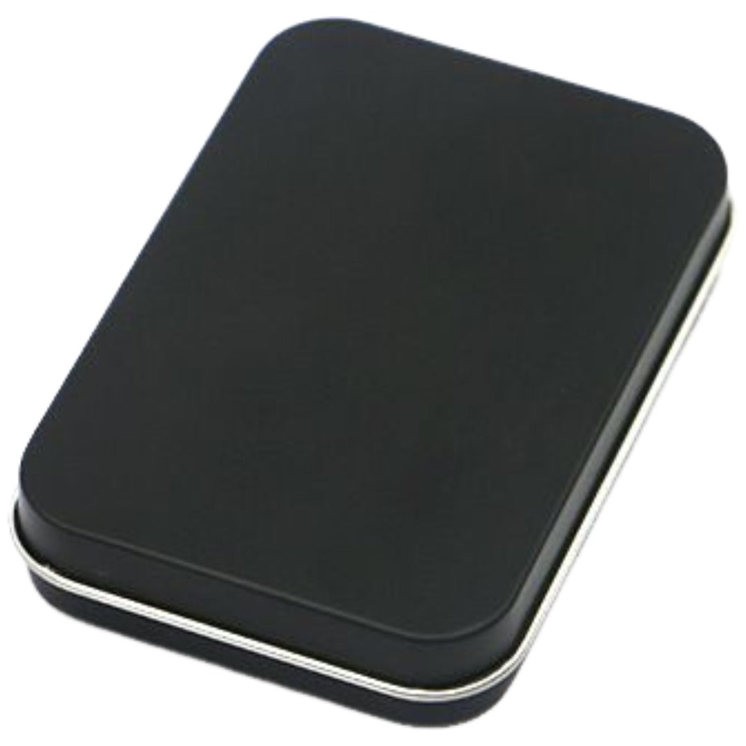 小物入れ 小物収納ケース 収納ボックス ミニボックス ブリキ缶 フタ フラット×ブラック バリエーション画像