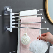 タオルハンガー タオル掛け ふきん掛け 布巾ハンガー タオルラック 壁掛け 洗面所 キッチン用品 台所用品 バス用品 浴室 脱衣所 ハンガー掛け 180度 回転 粘着 穴あけ不要 おしゃれ