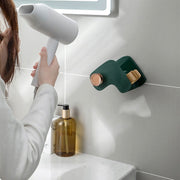 ヘアドライヤー ホルダー ドライヤー収納 バス用品 ラック 壁掛け バスルーム 洗面所 ドライヤースタンド コード収納 コンパクト 貼付けタイプ