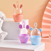 メイクスポンジケース パフケース スポンジホルダー メイク用品 化粧品 化粧道具 アニマル 卵型 かわいい 旅行 携帯