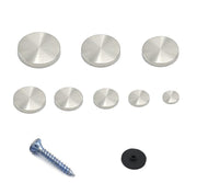 ミラーネジ 10個セット キャップ直径 12 14 16 18 20 22 25 30mm ビルボードミラー装飾用 ガラス家具用