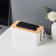 ケーブルボックス コンセントボックス ケーブル収納 配線 整理 整頓 木製 ナチュラル かわいい おしゃれ 収納ボックス 収納ケース コード収納 蓋付き ふた 配線隠し 配線収納 電源タップボックス タップ収納ボックス コンセント収納 ケーブル整理用品 コード隠し
