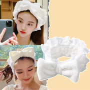 ヘアバンド 洗顔用 ヘッドバンド レディース 女性 バス用品 スキンケア ヘアケア リボン フリル かわいい おしゃれ ふわふわ