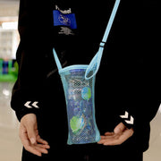 水筒カバー 大人 子供 ボトルカバー ボトルホルダー メッシュバッグ ショルダーストラップ付き 無地 肩掛け 斜めがけ 小物入れ