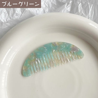 くし ヘアコーム ヘアブラシ レディース 半月型 ミニ 商品画像4