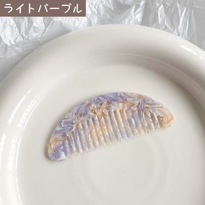 くし ヘアコーム ヘアブラシ レディース 半月型 ミニ 商品画像5