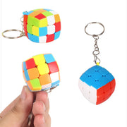 ジーニアスキューブ ルービックキューブ ミニルービックキューブ キーホルダー マジックキューブ かわいい おしゃれ 3×3 キーチェーン 立体パズル