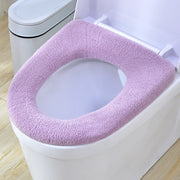 便座カバー トイレカバー O型 寒さ対策 汚れ防止 あったか 防寒 シンプル ストラップ付き 持ち手 生活雑貨 トイレ用品 カラバリ豊富