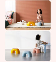子供用スツール キッズローチェア 子供用椅子 キッズチェア こども キッズ 家具 子供部屋 インテリア いす イス 踏み台 滑り止め 半円形 アーチ ロータイプ キュート かわいい