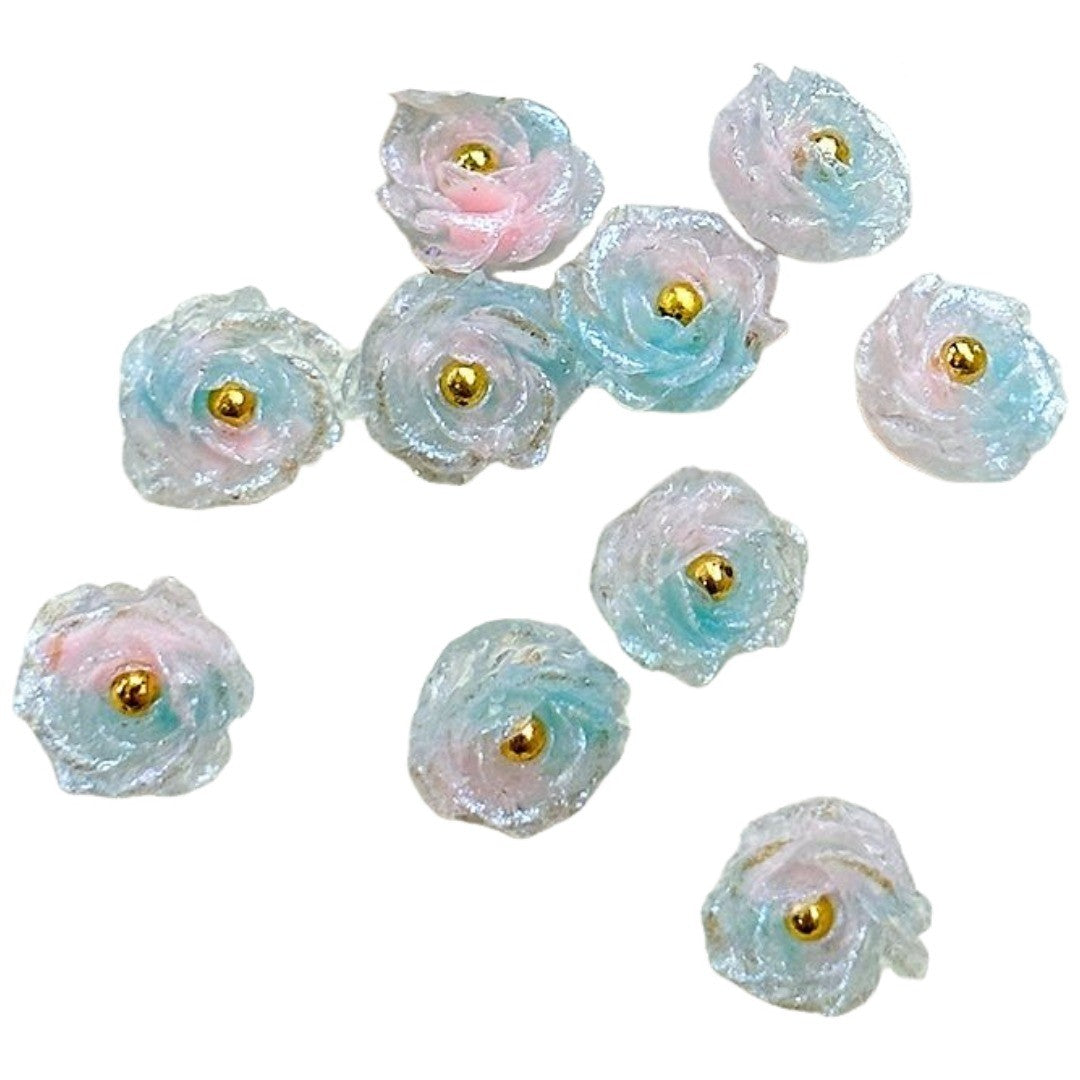 アクセサリーパーツ 10個セット フラワーパーツ ビーズ モチーフ チャーム DIY ハンドメイドパーツ 手芸アクセサリー 素材 ピアス イヤリング ペンダントトップ ブレスレット 飾り かわいい おしゃれ